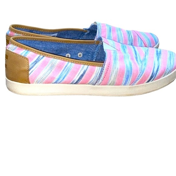 Toms pink striped loafers size 11 - Picture 4 of 7